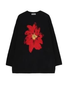 yohji yamamoto フラワーインターシャ ニット yohji yamamoto フラワーインターシャ ニット - メルカリ