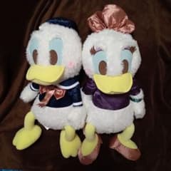 ディズニー・ドナルドダック＆デイジーダック・赤いほっぺ・ギガジャンボぬいぐるみ