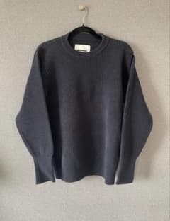 JIL SANDER ダークネイビー リブセーター コットンニット ジルサンダー