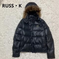 RUSS・K】ファー ダウンジャケット Y2K お兄系 ラスケー 黒 - メルカリ