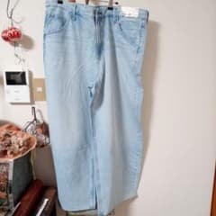 UNIQLO バギーカーブジーンズ 36 62 Blue 丈つけありのサムネイル