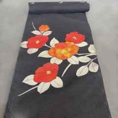 専用です❗️名古屋帯【花模様】正絹 A-1249 新品未使用品 未仕立て夏物名古屋帯 黒地 花柄 絽正絹 - メルカリ