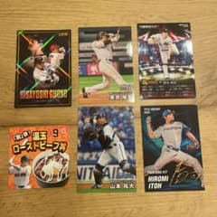 プロ野球カード 5枚セット カルビー +ステッカー1枚のサムネイル