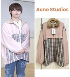 大橋和也着用 Acne Studios チェックツイル トラックジャケット 桜色 大橋和也着用 Acne Studios チェックツイル トラックジャケット