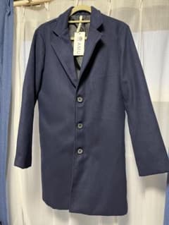 新品　AMU ネイビー チェスターコートのサムネイル