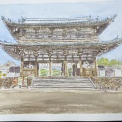 動画投稿中　Ｆ４　　#仁和寺　手描き水彩画　直筆原画　　#京都世界遺産 動画投稿中 F4 #仁和寺 手描き水彩画 直筆原画 #京都世界遺産 - メルカリ