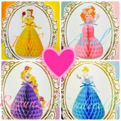 ディズニー プリンセス ハニカム カード 大4枚セット 新品のサムネイル