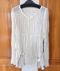 Ameri VINTAGE TULLE FRINGE WASHER BLOUSE - メルカリ