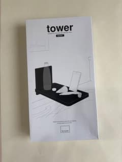 tower 山崎実業 マグネットバスルーム折り畳み棚 ホワイトのサムネイル