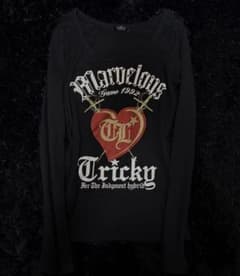 y2k 平成ギャル フェアリーグランジ ラインストーン 英文字 カットソー