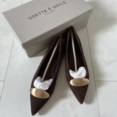 ODETTE E ODILE パンプス ブラウン 23cm オーバルメタルのサムネイル