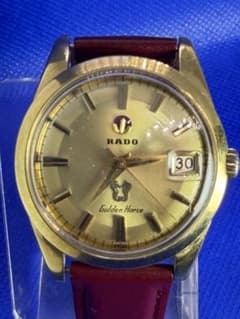 희소·가동 RADO Golden Horse 손으로 감기 데이트 골드 다이얼