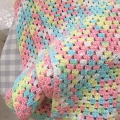 パステル ベビーアフガン お値下げ中ですのサムネイル
