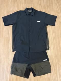 TFW49 XL シャツ セットアップ ウェア 黒/カーキ - メルカリ