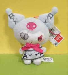 Kuromi クロミ眼帯マスコット 白 ストラップ付きのサムネイル