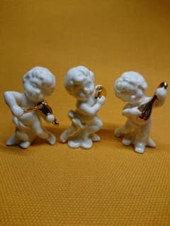 Doll, Angel, Music Band, Ceramic, Object, Figurine, Interior Decor, Craft, Artwork A3076