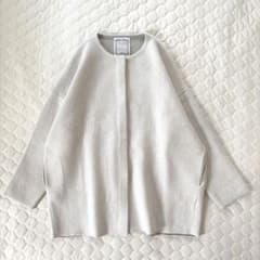 定価3.5万✴︎BEARDSLEY 洗える ニットコート アイボリー - メルカリ