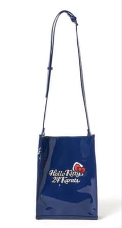 Hello Kitty 24 Karats ネイビー　ショルダーバック Hello Kitty 24 Karats ネイビー バッグ - メルカリ