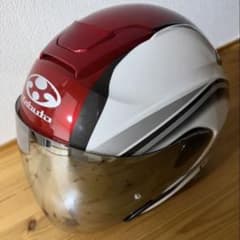 Kabuto ジェットヘルメット ホワイト/グレー/レッド Kabuto ジェットヘルメット レッド ホワイト - メルカリ