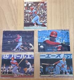 リ*士様 1977・78年カルビープロ野球カード 広島カープ5枚セット(山本