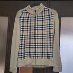 BURBERRY BLACK LABEL ジップアップニット ベージュのサムネイル