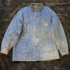 60s 70s USA製 カーハート デニム カバーオール チョアコート 46 激レア□carhartt カーハート【XL】 60s〜チョアコート カバーオール