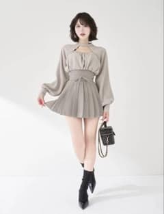 Darich ドッキングコルセットプリーツミニワンピース FL グレー - メルカリ