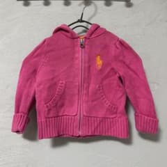RALPH LAUREN ベビー ニットパーカー ピンク 80のサムネイル