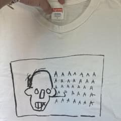 Supreme Tシャツ USA製 L ホワイト スカルプリント - メルカリ