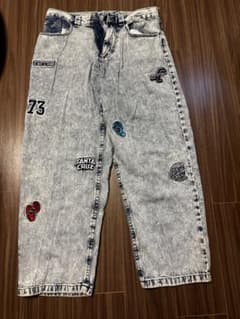 SANTA CRUZ 刺繍パッチ ワイドデニムパンツ 値下げしました！のサムネイル