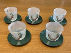桂由美　冷茶グラス　茶托　5客セットのサムネイル