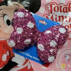 ディズニー ミニーヘアゴム ヘアポニー スパンコール ピンク ミニーの