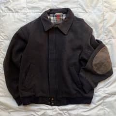 古着】80'sEddieBauerウールジャケット・エルボーパッチ・黒タグ