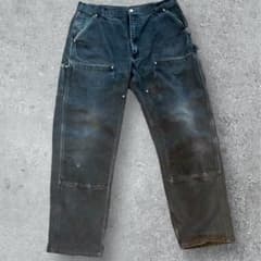 Carhartt B01USA製ダブルニーブラック良フェード ヘルメット#529 Carhartt B01USA製ダブルニーブラック良フェード ヘルメット#529