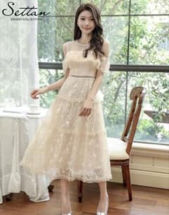 SETTANレースオープンショルダードレス♡ パーティー結婚式も可！ SETTANレースオープンショルダードレス♡ パーティー結婚式も可