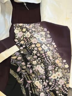 た*和様 きものやまと　付け下げ訪問着　辻ヶ花　黒とび茶　身丈大きめ　証紙あり きものやまと 付け下げ訪問着 辻ヶ花 黒とび茶 身丈大きめ 証紙あり