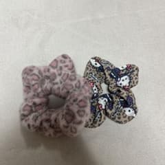 ヒョウ柄 シュシュ 2点セット