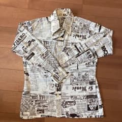 長袖シャツ　ナイロン　柄シャツのサムネイル