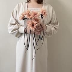 再販・ウエディングブーケ ガーベラ 前撮り 結婚式 造花 ◎ブートニア付きのサムネイル