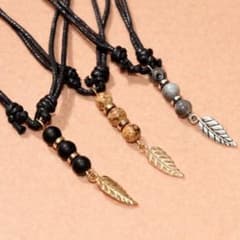 ★リーフのネックレス★３本セット★アジアンエスニック★新品★Ｎ５８