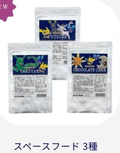 ポケモン天文台　スペースフード3種✖️3個たこやき、チョコレートケーキ、プリン ポケモン天文台コラボ スペースフード3種 たこやき、チョコレート
