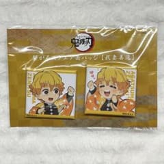 鬼滅の刃 繋がるスクエア缶バッジ 我妻善逸のサムネイル