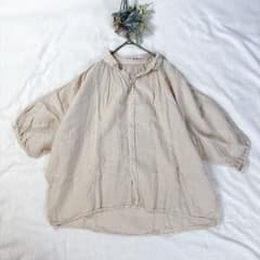 美品☆Brocanteブロカント グランシャツ リネン 五分袖 オフ 2 - メルカリ