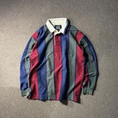 90s 00s LANDS END OLD ラガーシャツ 長袖 ストライプ - メルカリ