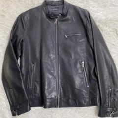 ポールスミス 本革 羊 ラム レザージャケット ライダース ノーカラー ブラック ポールスミス 本革 羊 ラム レザージャケット ライダース ノー