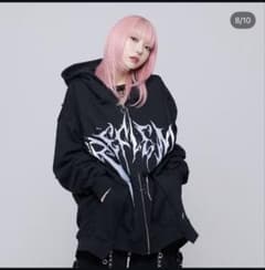 REFLEM レフレム 十字架 クロス ラインストーン パーカー フーディ