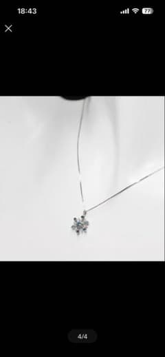 K18WG ブルーダイヤモンドネックレス スノーフレークのサムネイル