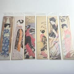 竹久夢二 短冊仕上げ 印刷 6点 舞姫 黒船屋 君ゆえに 他 美人画 複製工芸画 竹久夢二 短冊仕上げ 印刷 6点 舞姫 黒船屋 君ゆえに 他 美人画 複製