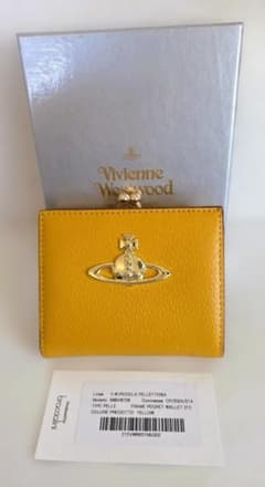 新品】ヴィヴィアンウエストウッド 財布 ラウンドファスナー イエロー