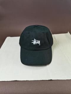 Stussy ベースボールキャップ ブラック - メルカリ